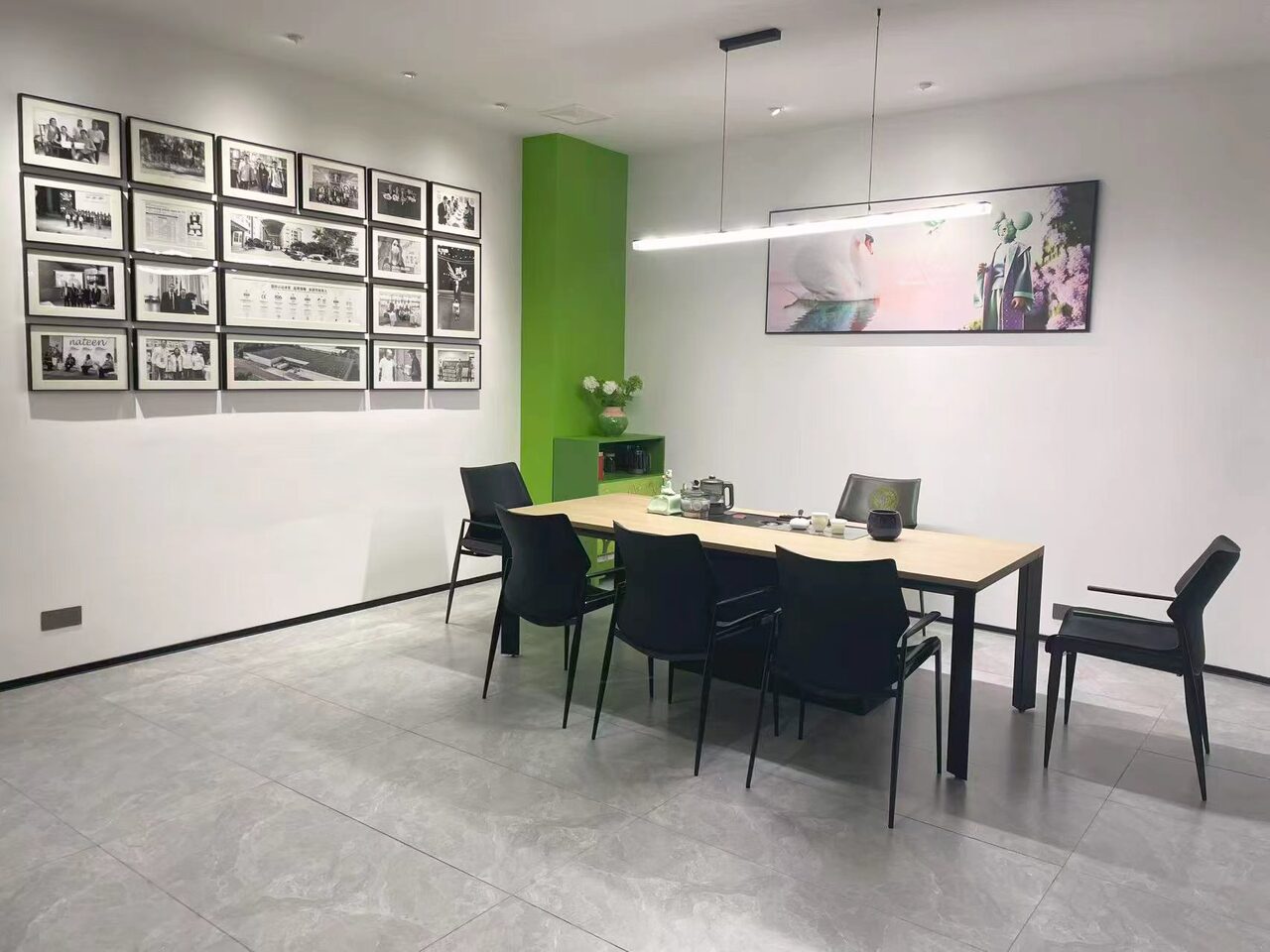 The long meeting room